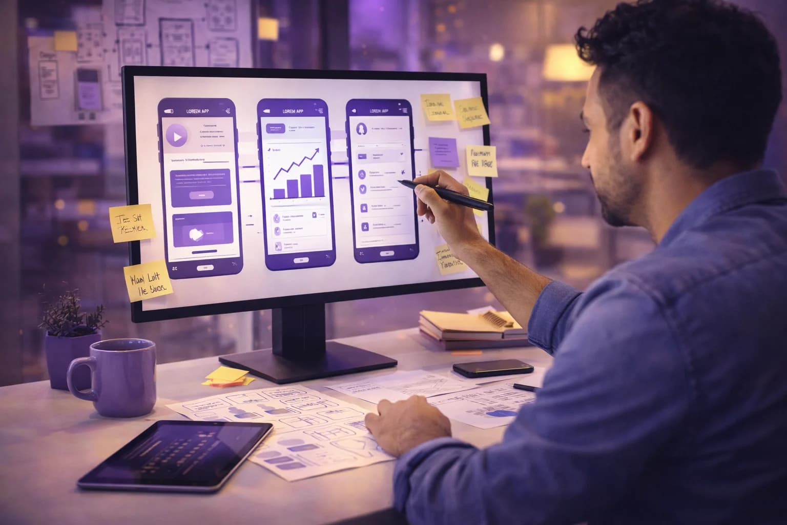 Etapa 2 do desenvolvimento: Planejamento - Definimos as funcionalidades, layout e arquitetura para validação.