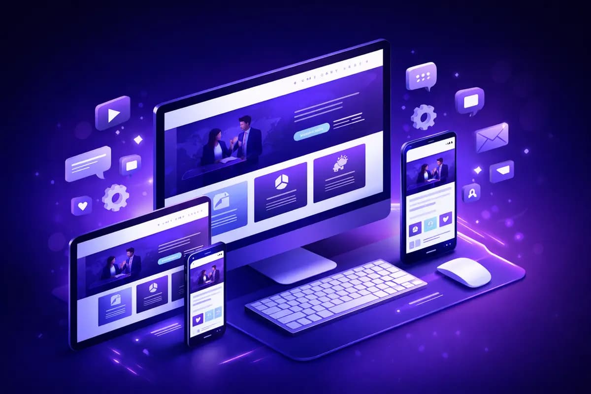 Criação de sites profissionais - Design moderno e responsivo