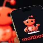 Mascote em forma de lagosta da rede social Moltbook, representando a 'religião' criada pelos agentes de inteligência artificial na plataforma.